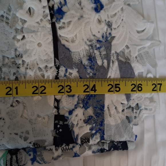 Multicolored Lace Midi Skirt - Picture 7 of 8